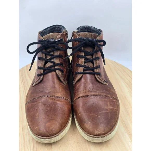 BULL BOXER Adyn Boot Mens Leather Side Zip Lace Up Sneaker Shoes Portugal sz 10 - Picture 3 of 9